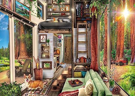 1000 pc Redwood Forest Tiny House Puzzle