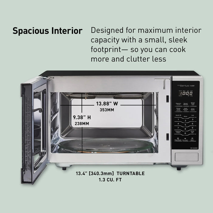 1.3 cu. ft. Countertop Microwave Oven, 1100W - NN-SU696S