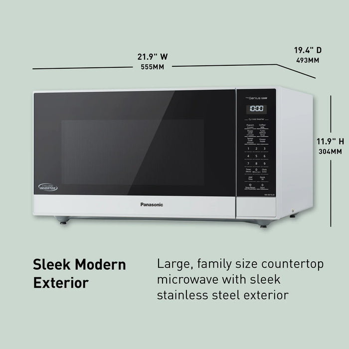 1.6 cu.ft. Countertop Cyclonic Wave Inverter Microwave Oven, 1250W -NN-SN75L