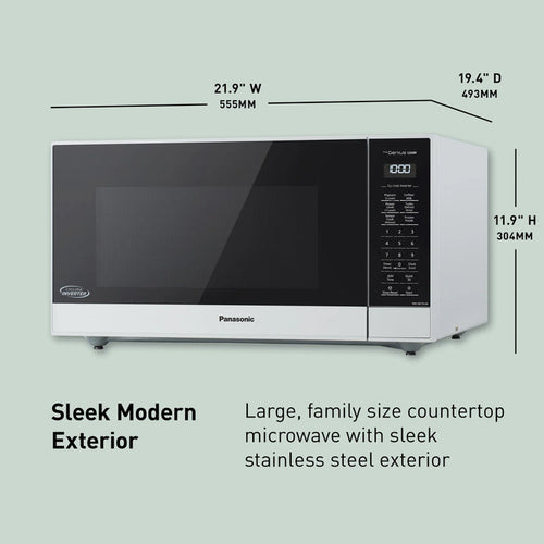 1.6 cu.ft. Countertop Cyclonic Wave Inverter Microwave Oven, 1250W -NN-SN75L