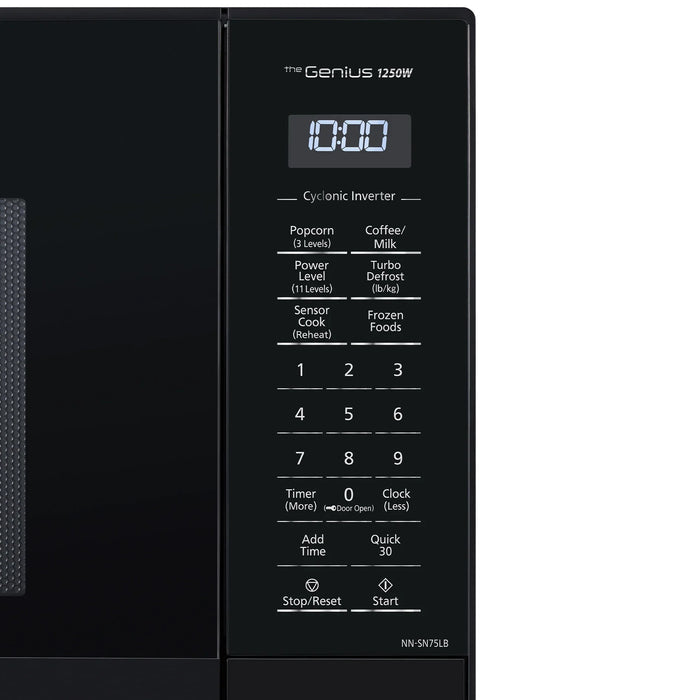 1.6 cu.ft. Countertop Cyclonic Wave Inverter Microwave Oven, 1250W -NN-SN75L