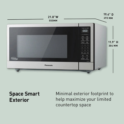 1.6 cu.ft. Countertop Cyclonic Wave Inverter Microwave Oven, 1250W -NN-SN76LS