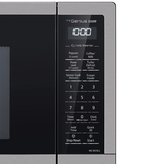 1.6 cu.ft. Countertop Cyclonic Wave Inverter Microwave Oven, 1250W -NN-SN76LS