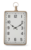 16 Inch Antique Gold Rectangular Clock