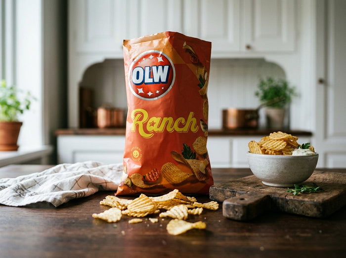OLW Chips Ranch 275g – Ranch-Flavoured Swedish Potato Chips, 9.7 oz