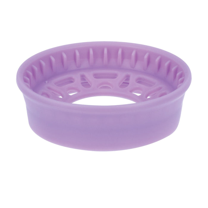 The Nuby 360 Wonder Cup (3 Pack - 7 oz, Purple/Pink/Aqua) features a purple, round, leak-resistant insert with a vented inner rim—ideal for spoutless drinking and perfect as a cup part or insert.