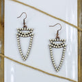 73931 - Turquoise Arrow Earrings - White Turquoise Copper