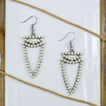 73931 - Turquoise Arrow Earrings - White Turquoise Silver