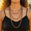 92149 - Layered Western Beaded Necklace - Copper
