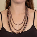 92150 - Layered Western Beaded Necklace - Copper