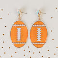 93226 - Football Earrings - Orange