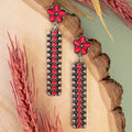 93431 - Squash Blossom Earrings - Red