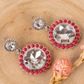 93457 - Squash Blossom Earrings - Red