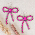 93486 - Squash Blossom Bow Earrings - Fuchsia