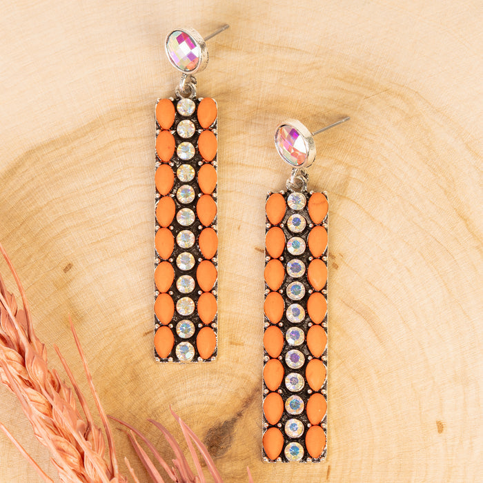 93489 - Squash Blossom Earrings - Orange