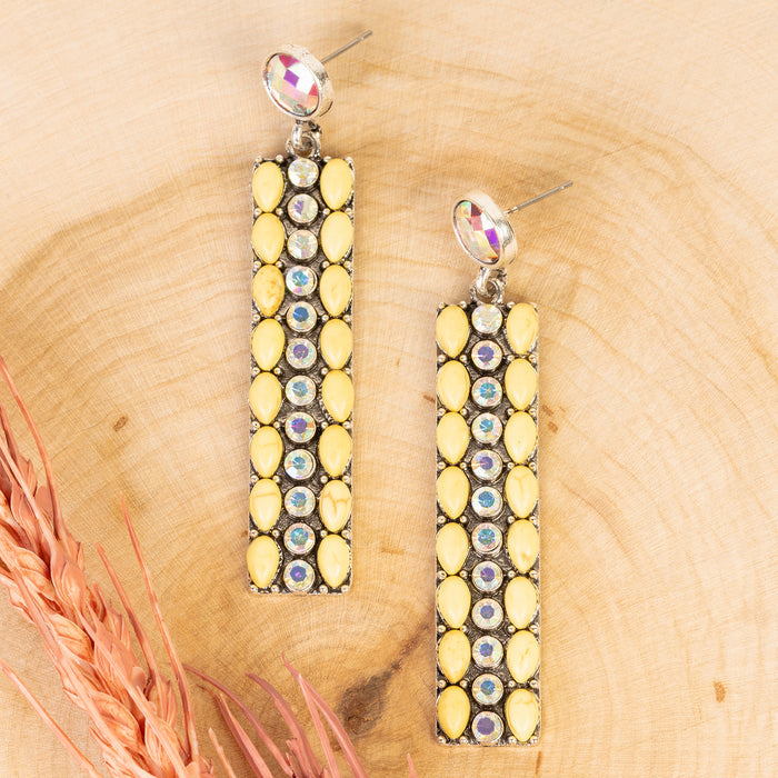 93489 - Squash Blossom Earrings - Yellow