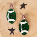 93502 - Football Earrings - Green