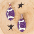 93502 - Football Earrings - Purple