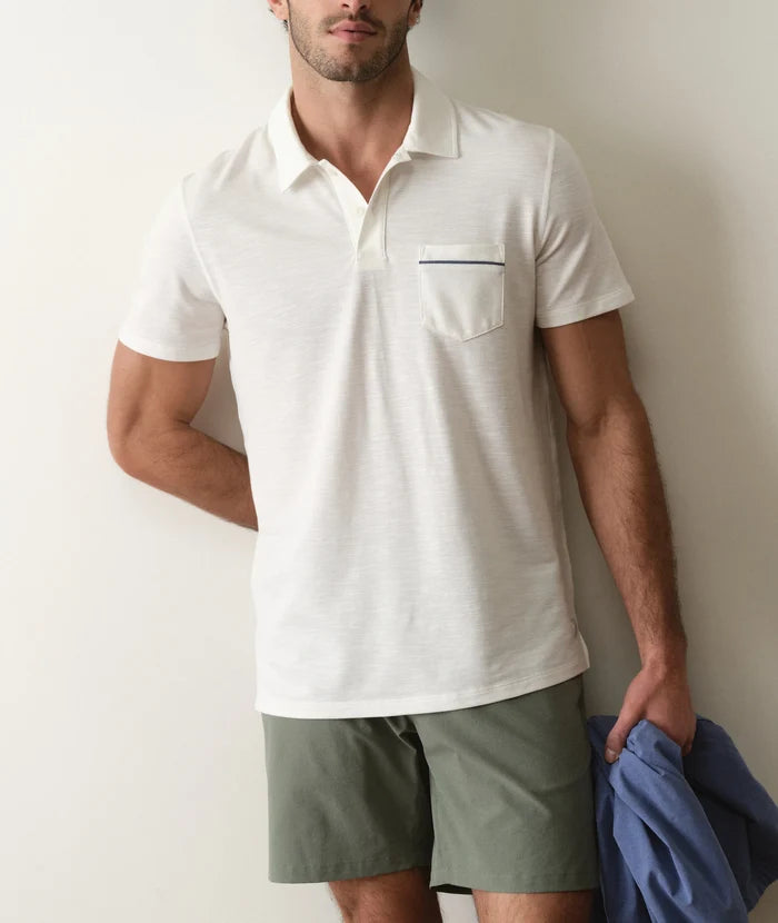 Air Pocket Polo White