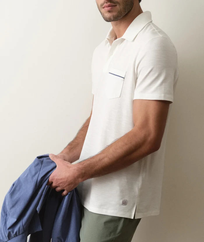 Air Pocket Polo White