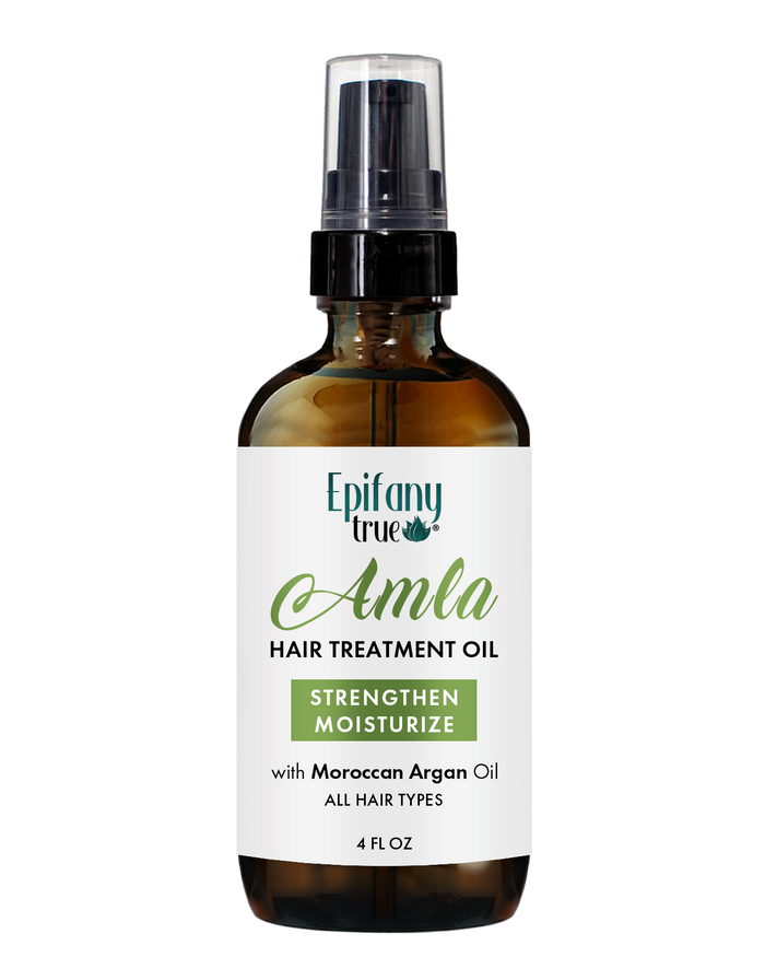 Amla Hair Treatment Oil with Moroccan Argan Oil – Strengthen & Moisturize, 4 fl oz