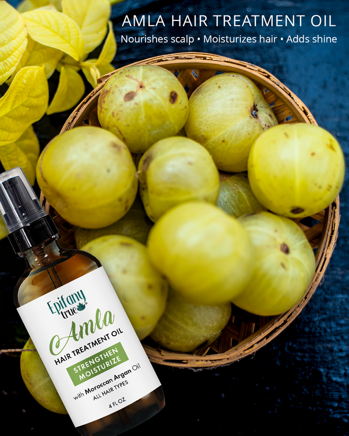 Amla Hair Treatment Oil with Moroccan Argan Oil – Strengthen & Moisturize, 4 fl oz