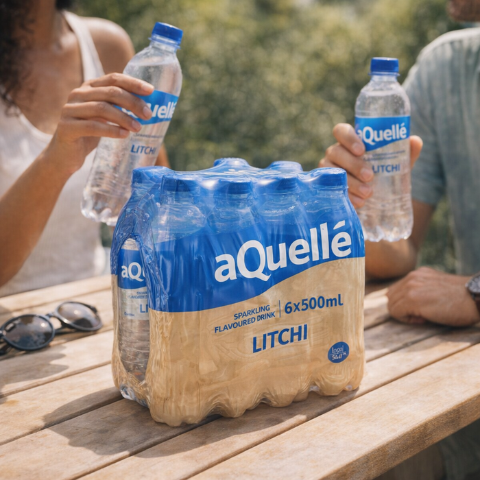 aQuellé Flavoured Sparkling Water - Litchi (Pack of 6 x 500ml) Facebook Ad