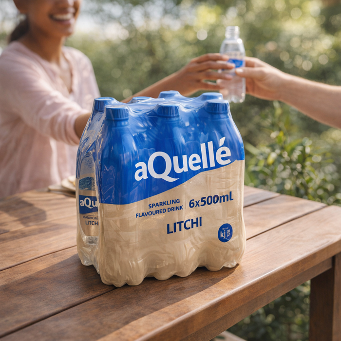 aQuellé Flavoured Sparkling Water - Litchi (Pack of 6 x 500ml) Facebook Ad