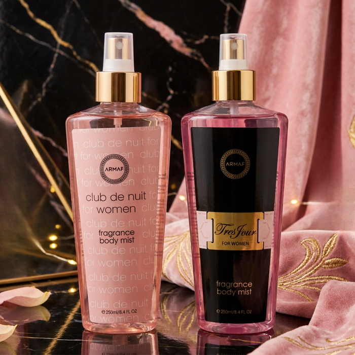 Armaf Club De Nuit Women & Tres Jour Fragrance Body Mist for Women - 250ML Each (Pack of 2)