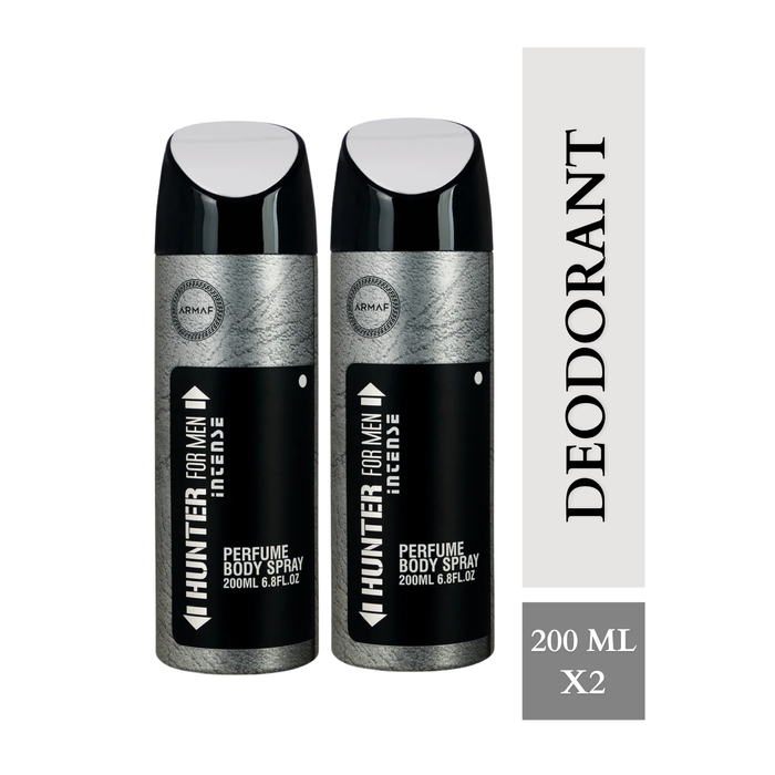 Armaf Hunter Intense Deodorants for Men - 200ML Each (Pack of 2)