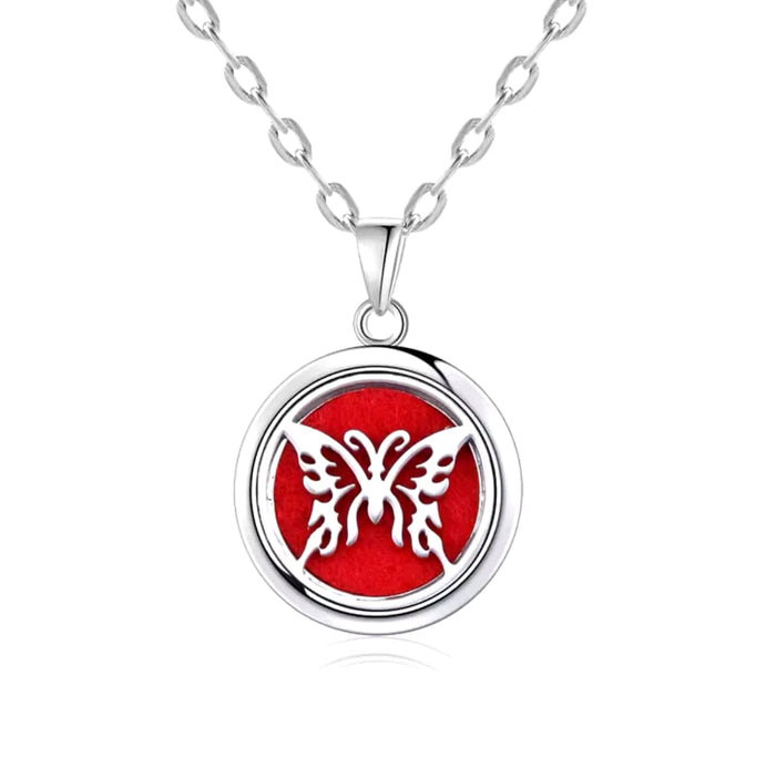 Aromatherapy Small Locket Necklace (Butterfly) at Your Oil Tools