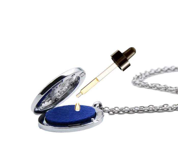 Aromatherapy Small Locket Necklace (Flowering Tree) at Your Oil Tools