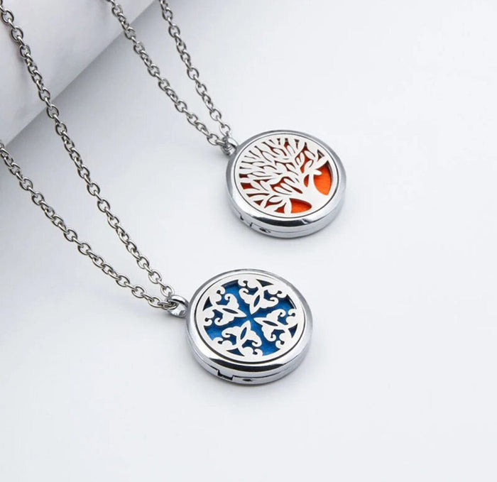 Aromatherapy Small Locket Necklace (Flowering Tree) at Your Oil Tools