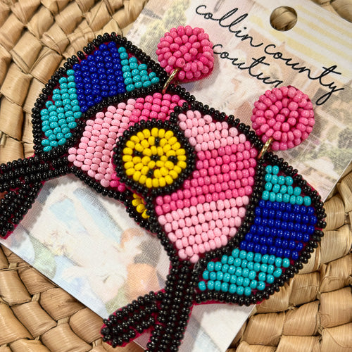 Beaded Pickleball Earrings