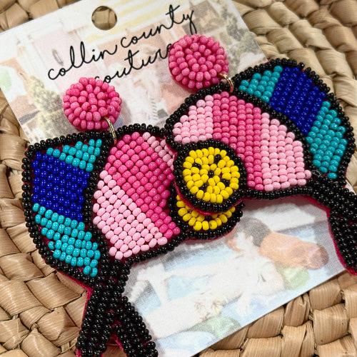 Beaded Pickleball Earrings