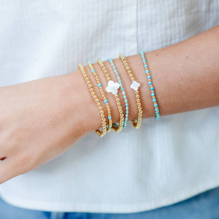 Beaded Stretch Bracelet-Assorted B3412-G