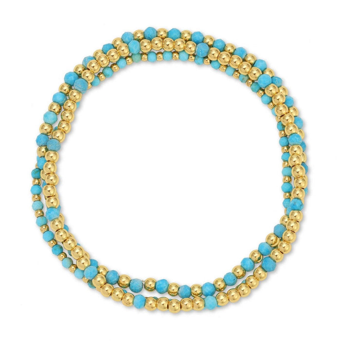 Beaded Stretch Bracelet-Assorted B3412-G