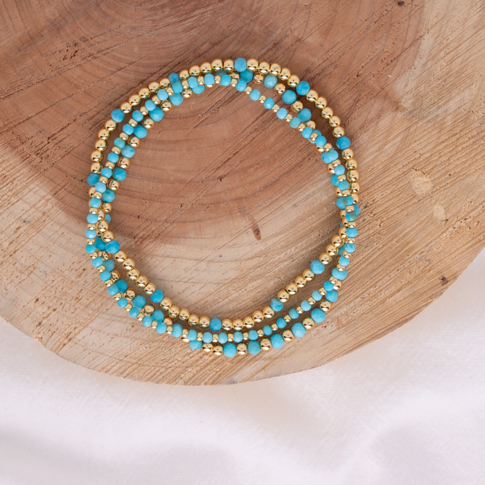 Beaded Stretch Bracelet-Assorted B3412-G