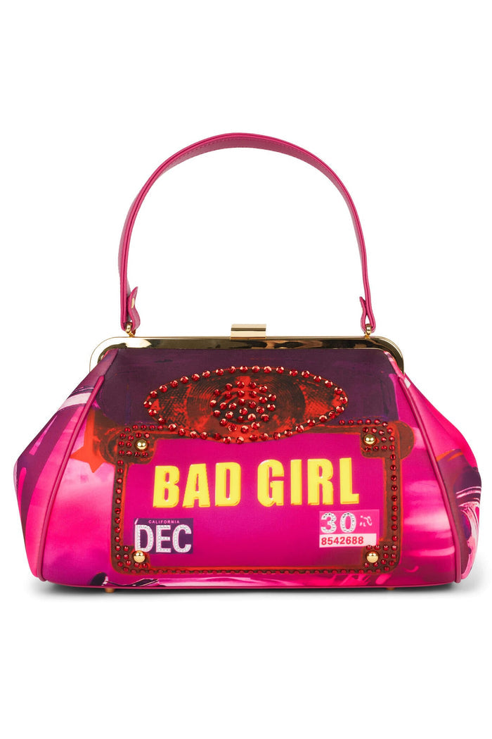 BEEP-BEEP Jeffrey Campbell Clutch Fuchsia Bad Girl Combo