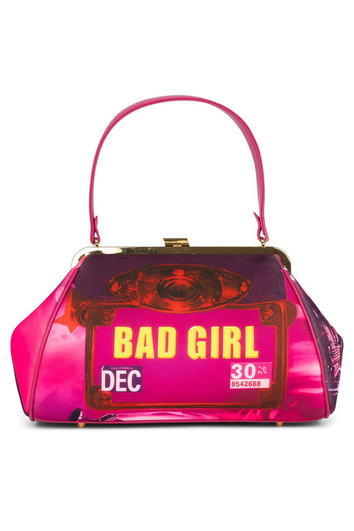 BEEP-BEEP Jeffrey Campbell Clutch Fuchsia Bad Girl Combo