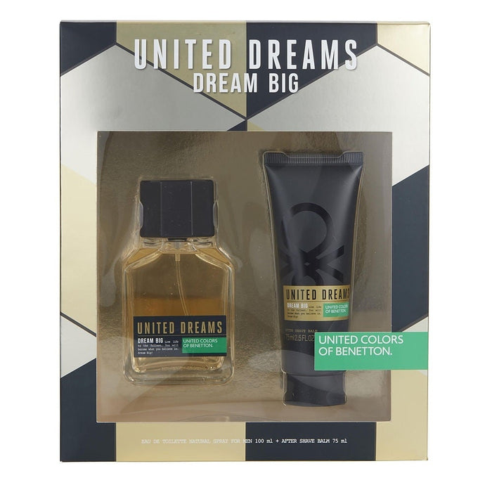 BENETTON UNITED DREAMS DREAM BIG 2 PCS SET FOR MEN: 3.4 (100mL) SPRAY - ShanShar Beauty : The world of beauty.