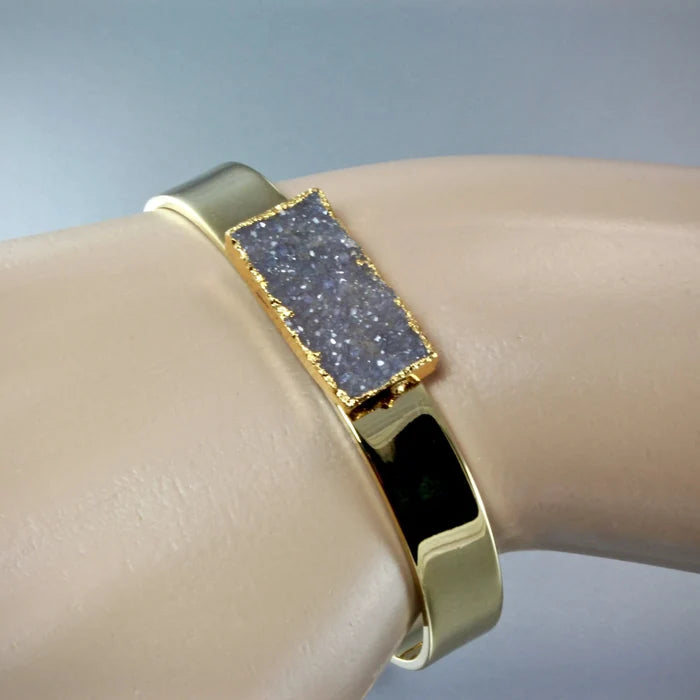 Bridal Jewelry - Angel Aura Drusy Gold Bracelet