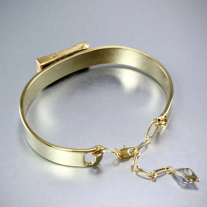 Bridal Jewelry - Angel Aura Drusy Gold Bracelet
