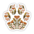Big Moods Natural Floral Paw Print Vinyl Sticker