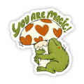 Big Moods 'You Are Magic' Mushroom and Frog Vinyl Sticker