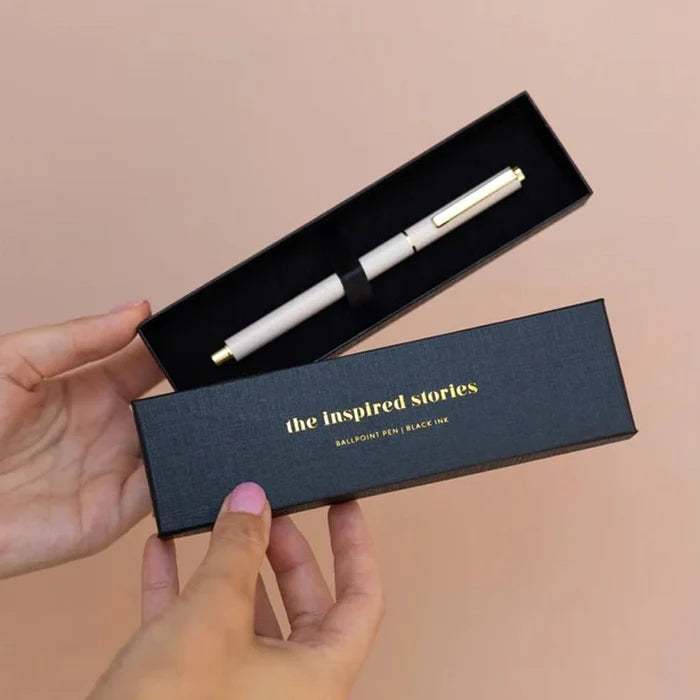 Black Ink Ballpoint Pen with Gold Detailing - Waha Lifestyle