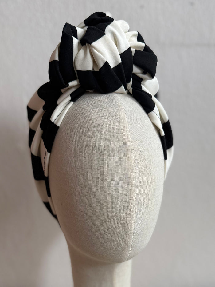 spooky striped stretchy turban