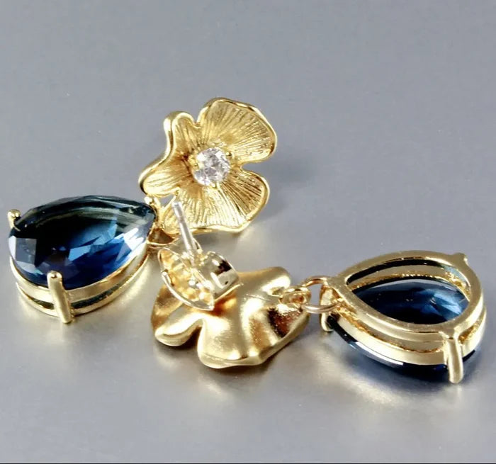 Wedding Jewelry - London Blue Cubic Zirconia Earrings