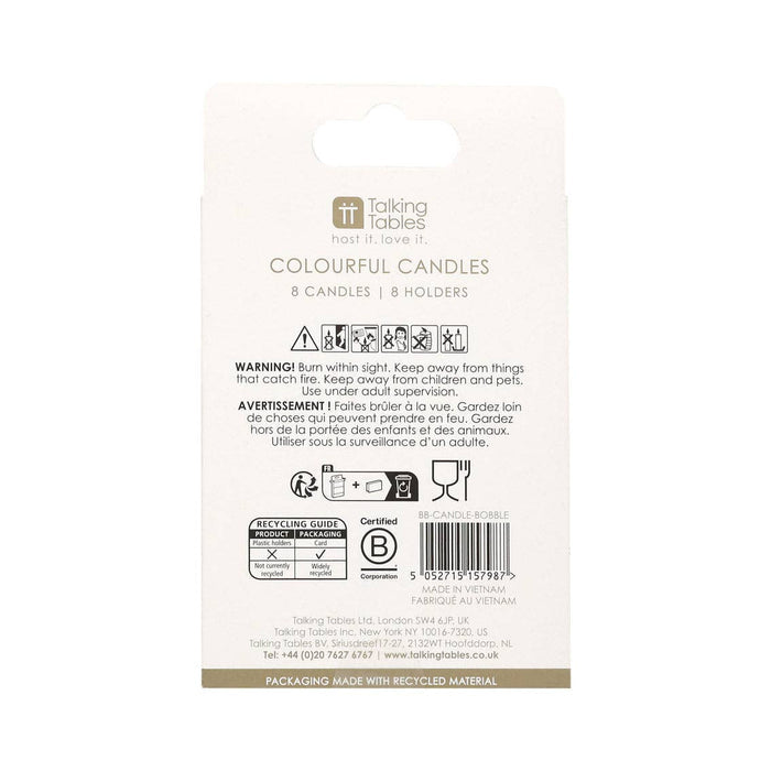 Bobble Birthday Candles - 8 Pack | Cake Candle |