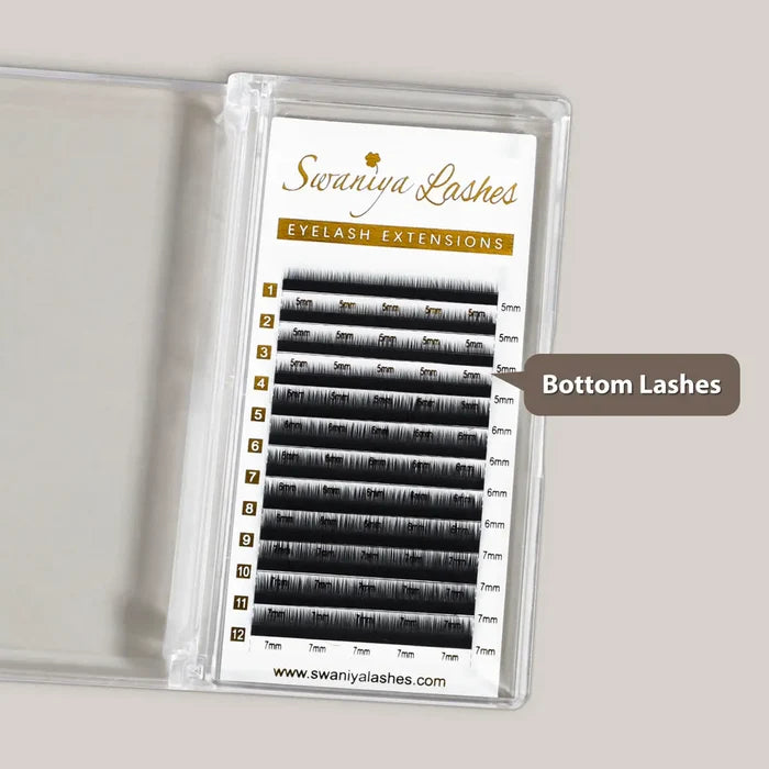 Bottom Lash Extensions for Full-Eye Definition & Lower Lash Line Enhancement| Swaniya Lashes